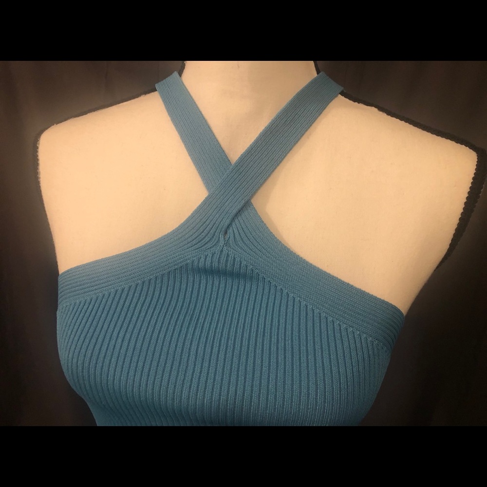 VINTAGE J Crew Ribbed Halter Top - Picture 2 of 5